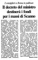 I consiglieri a Roma in pullman<br>
Il decreto del ministro destinerà i fondi per i massi di Scanno<br>
(12/10/1986)