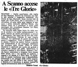 A Scanno accese le «Tre Glorie»<br>
(12/11/1986)