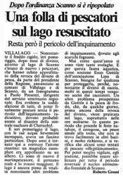 Dopo l’ordinanza Scanno si è ripopolata<br>
Una folla di pescatori sul lago resuscitato<br>
Resta però il pericolo dell'inquinamento<br>
(21/12/1986)