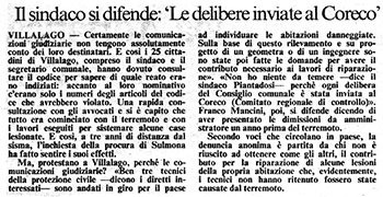 Il sindaco si difende: 'Le delibere inviate al Coreco'<br>
(11/02/1987)