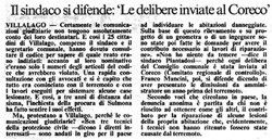 Il sindaco si difende: 'Le delibere inviate al Coreco'<br />
(11/02/1987)
