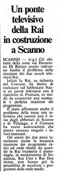 Un ponte televisivo della Rai in costruzione a Scanno<br />
(15/02/1987)