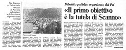Dibattito pubblico organizzato dal Pci<br>
«Il primo obiettivo è la tutela di Scanno»<br>
(08/04/1987)