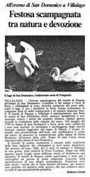 All'eremo di San Domenico a Villalago<br />
Festosa scampagnata tra natura e devozione<br />
(21/04/1987)