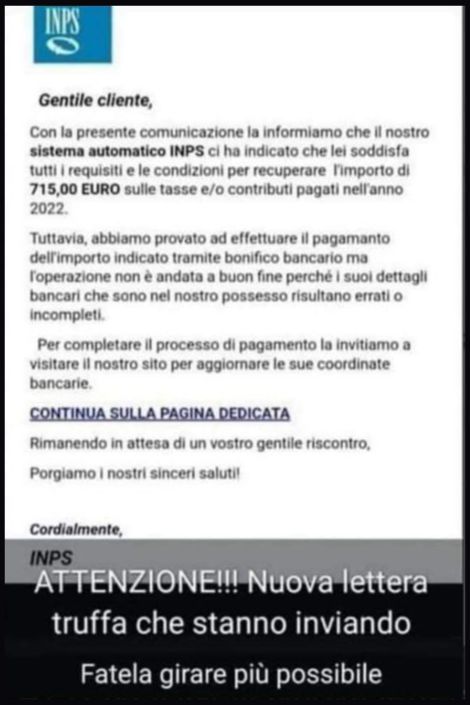 Attenzione alla nuova email truffa!